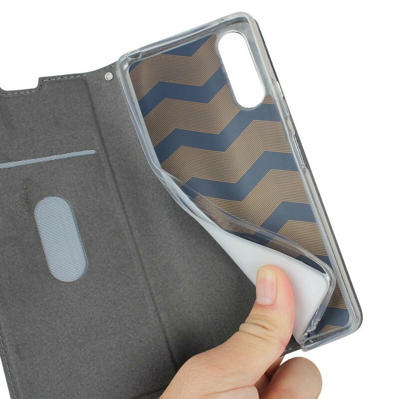 Flip Cover Sony Xperia 10 II Simili Cuir avec Lanière